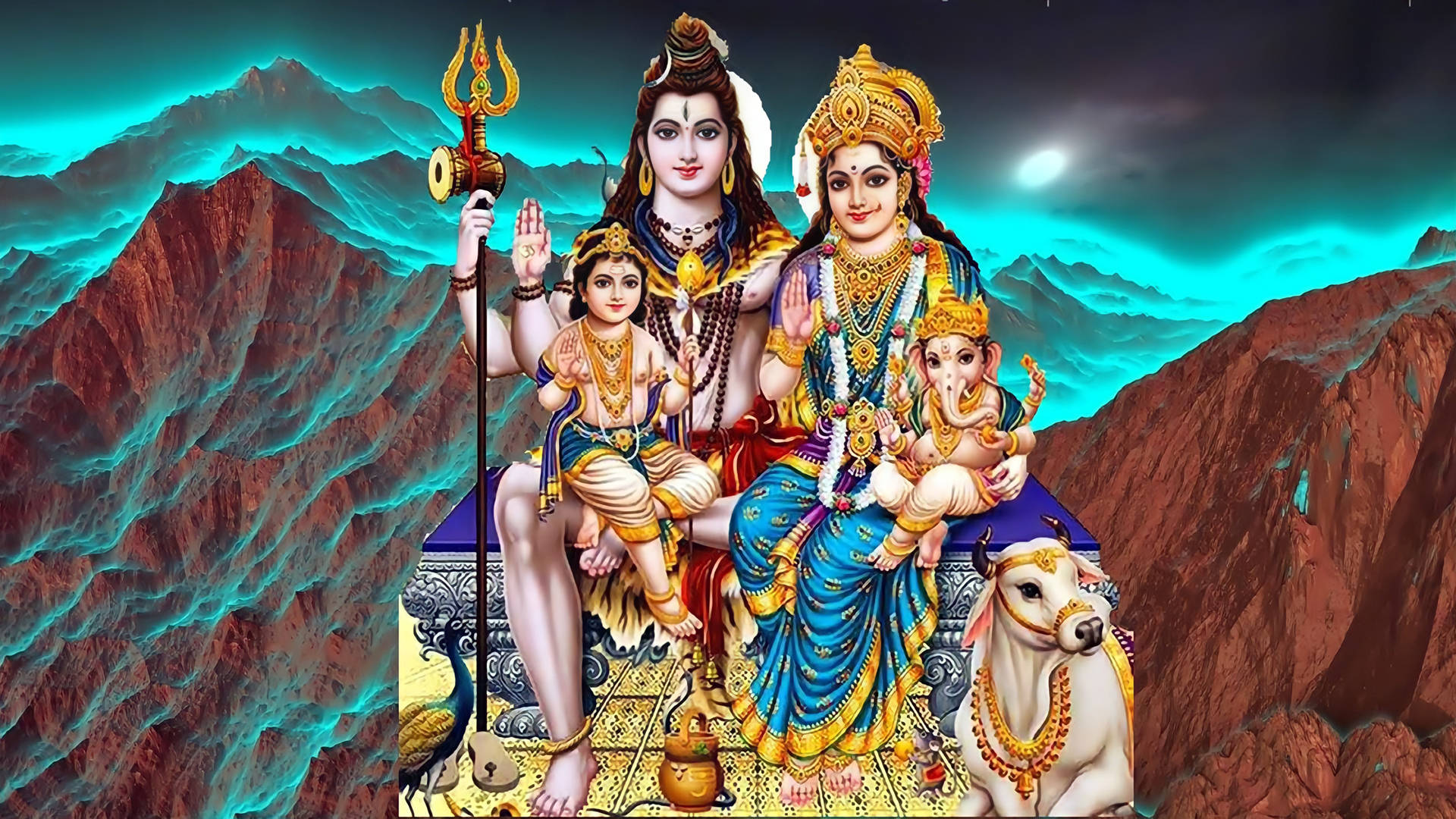 Lord Shiva Parvati HD Wallpaper 1080p