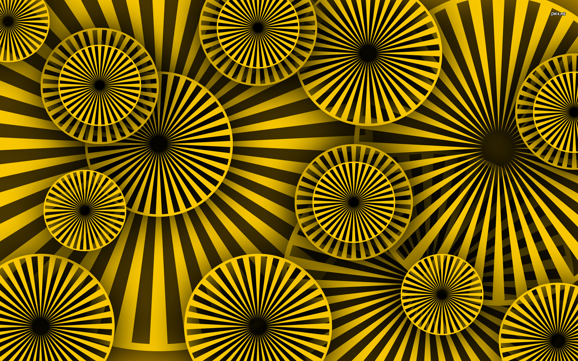 Hypnotic Rays On Circles Wallpaper Abstract