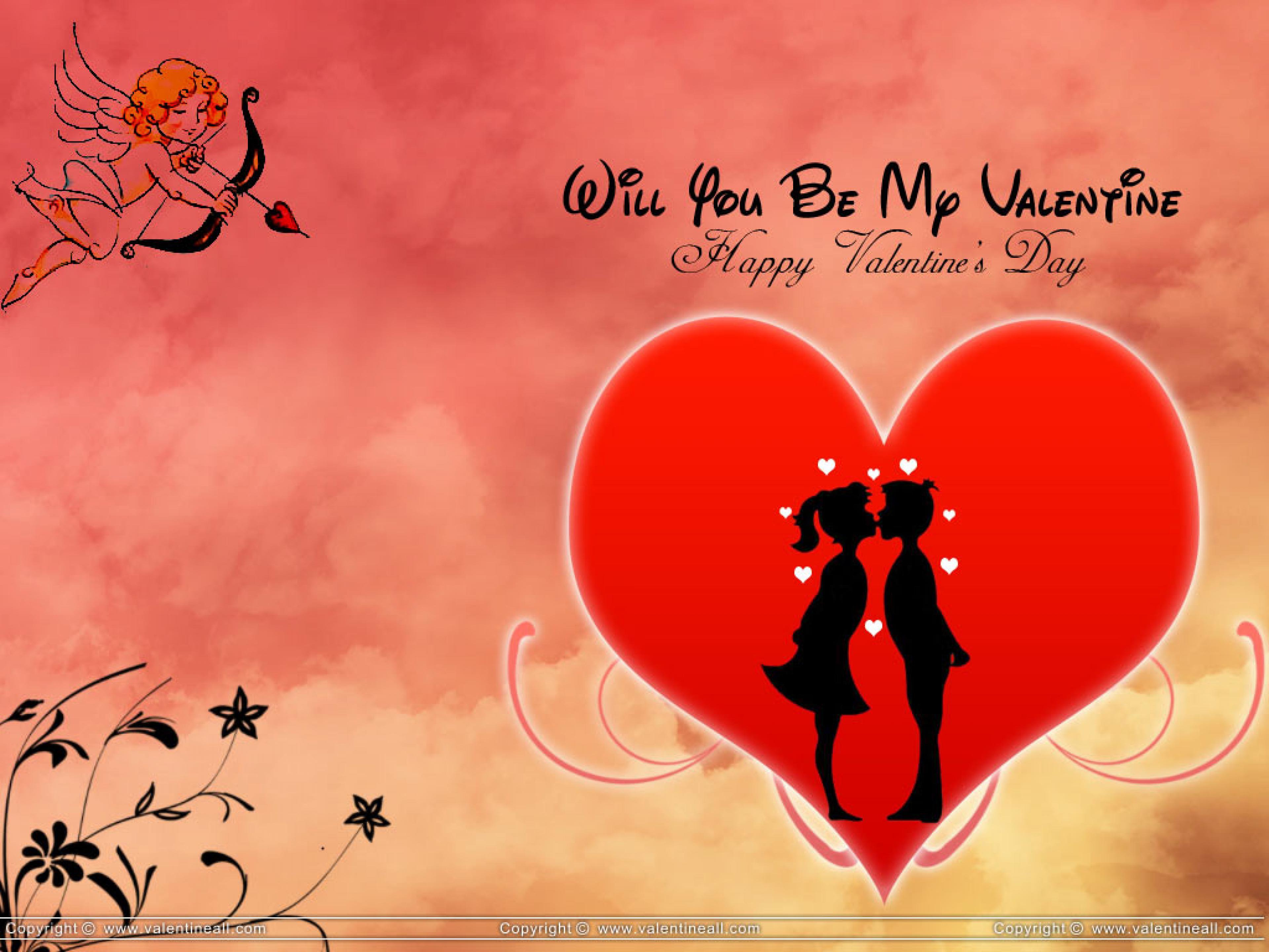 Heart Kiss Background Wallpaper   Will You Be My Valentine