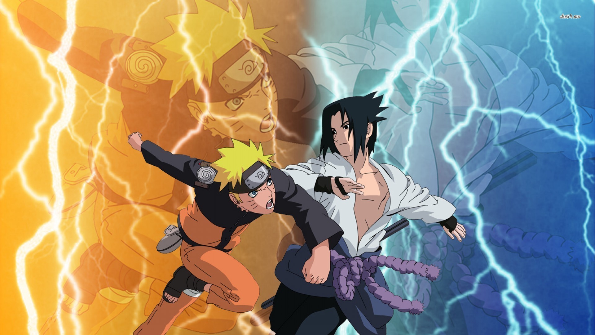 Sasuke Uchiha V S Naruto Uzumaki Final Battle Wallpaper