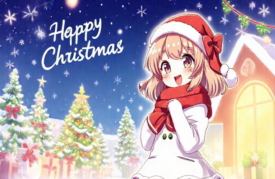Gacha Christmas Girl Wallpaper