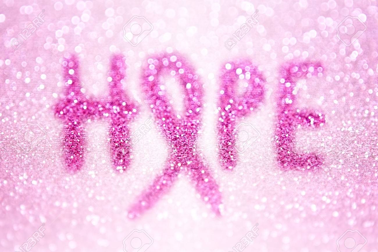Abstract Pink Breast Cancer Awareness Ribbon Hope Background Stock