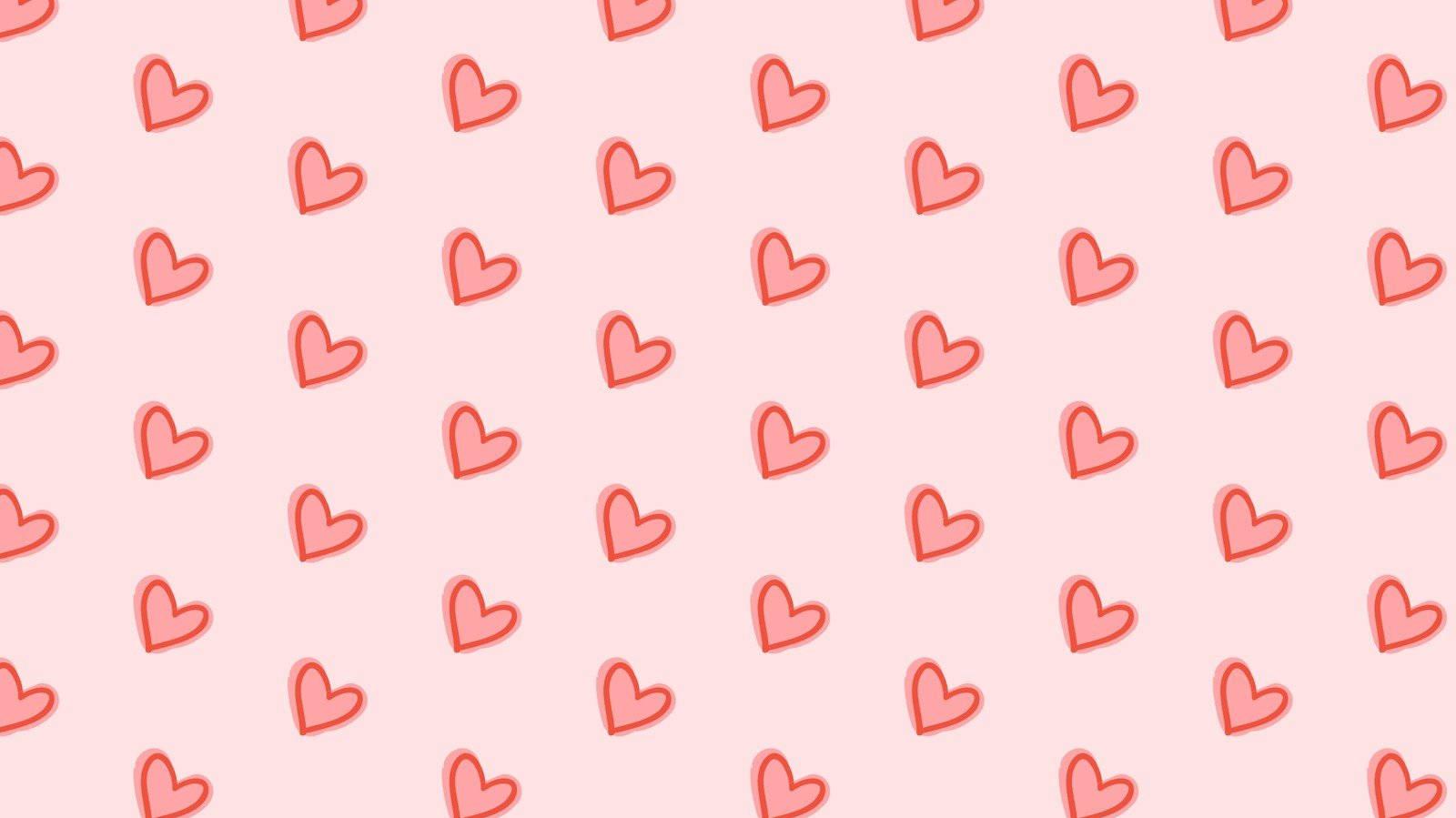 Pink Aesthetic Tiny Hearts Valentines Day Desktop