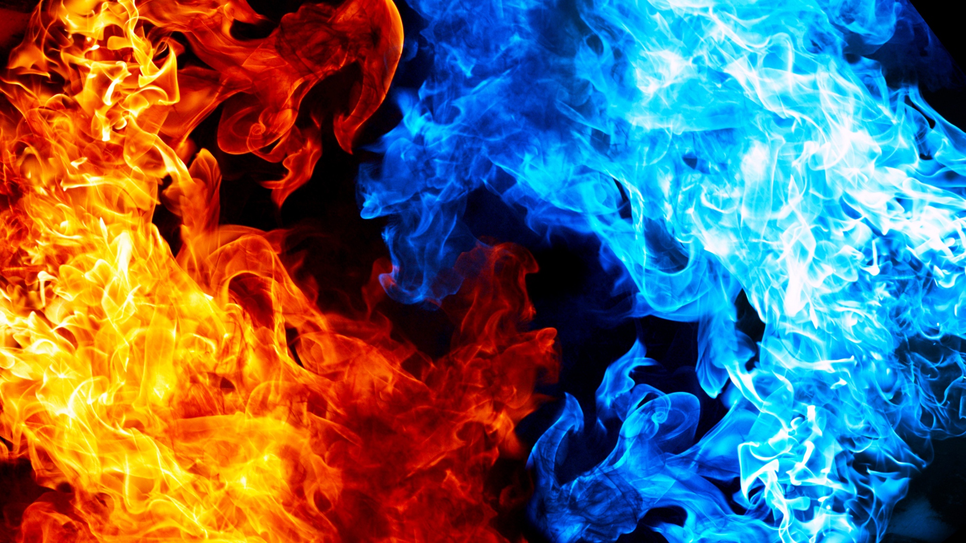 HD Background Red Yellow Blue Flame Texture Pattern