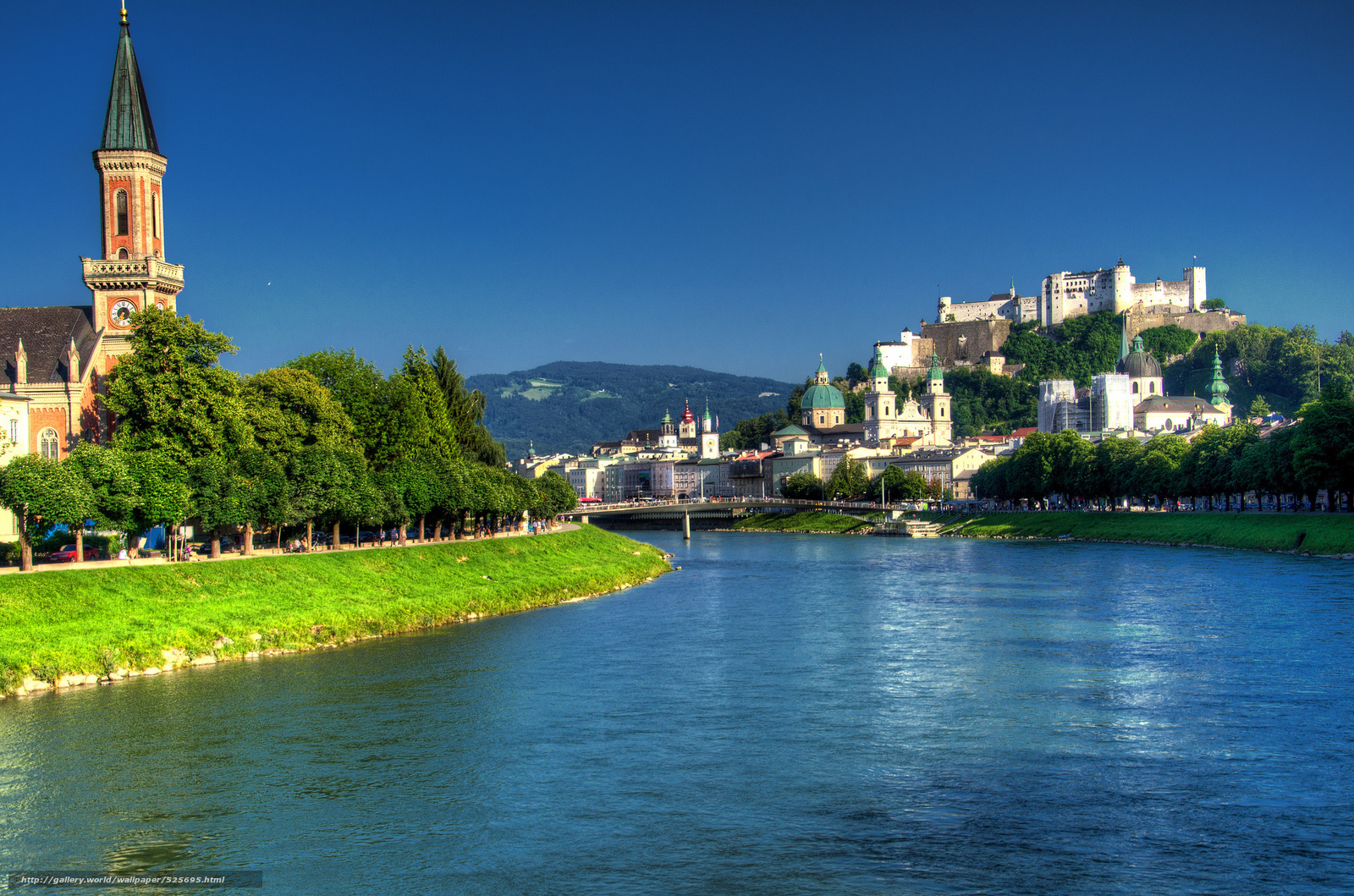 Wallpaper Salzburg Austria Salzach River