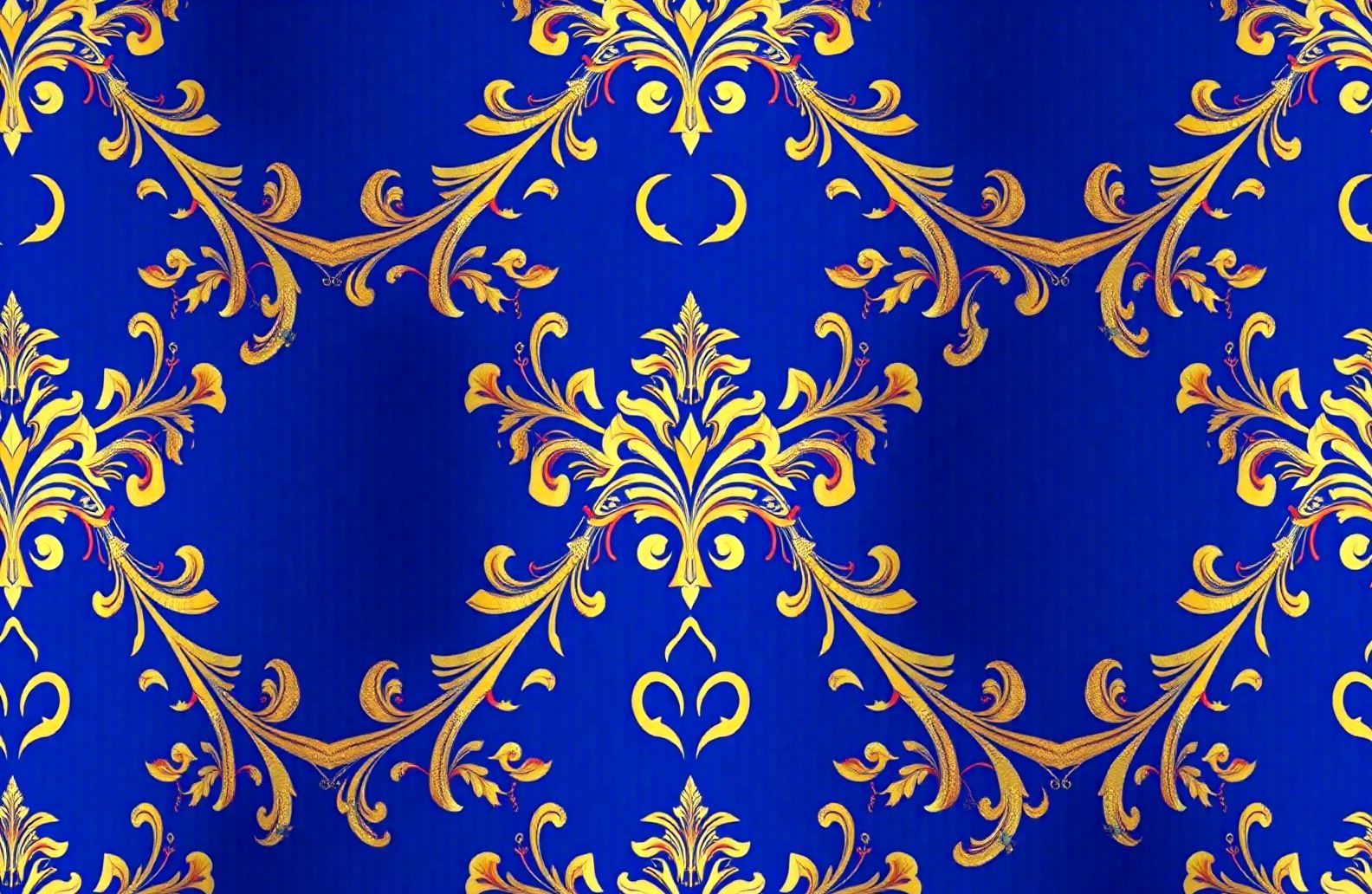 Royal Blue And Gold Wallpaper