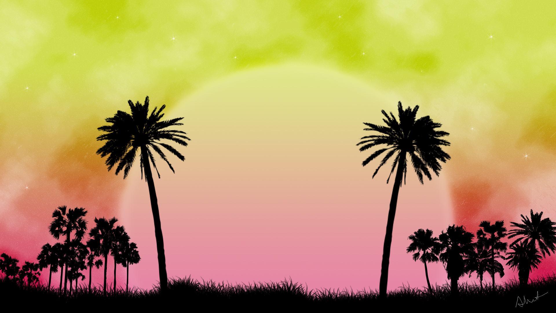 Designs Paradise Sunset Wallpaper Art