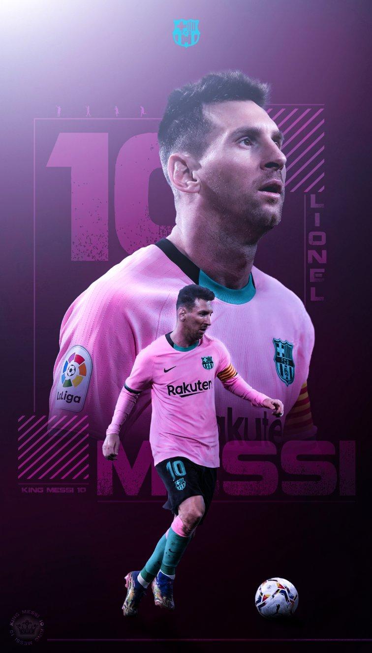 King Messi On Edit In Pink Wallpaper Leo S