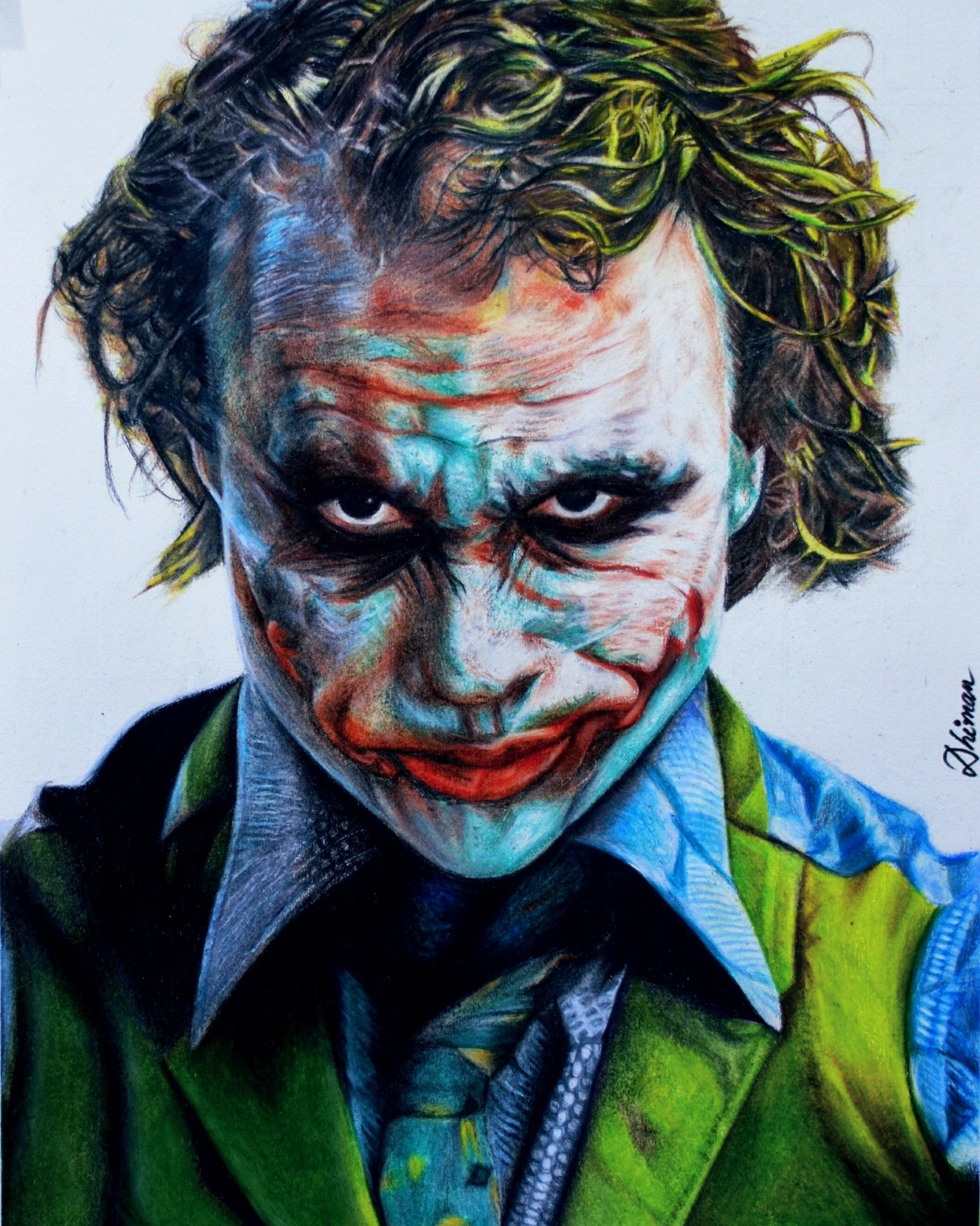 Heath Ledger Joker Drawing Wallpaper