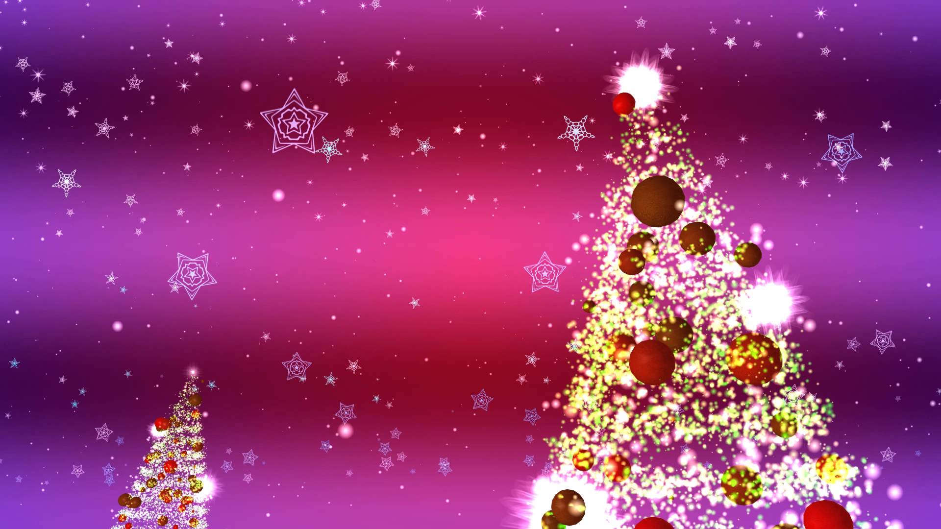 4k Christmas Tree And Snowflakes Animation Background Aa Vfx