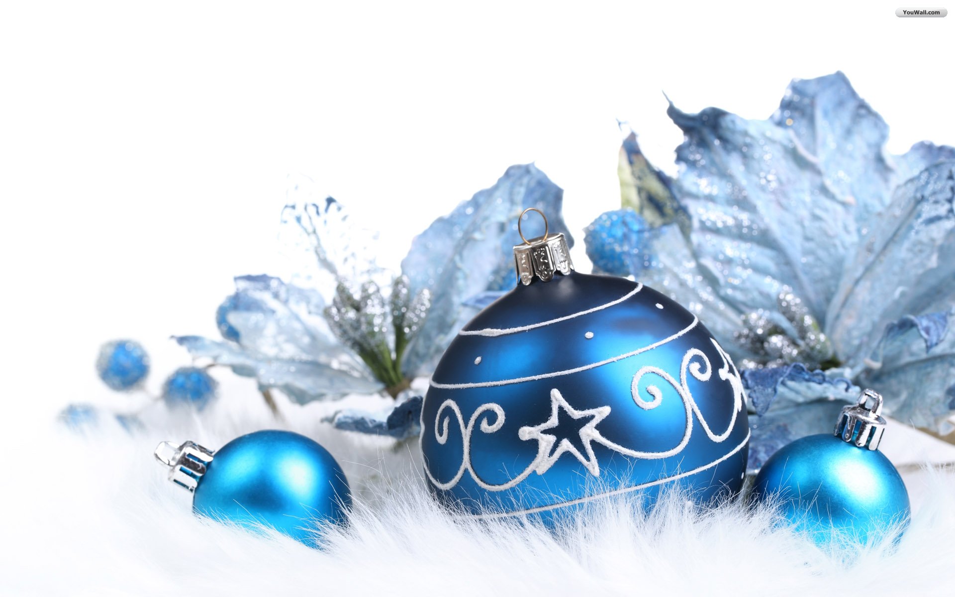 Youwall Blue Christmas Wallpaper