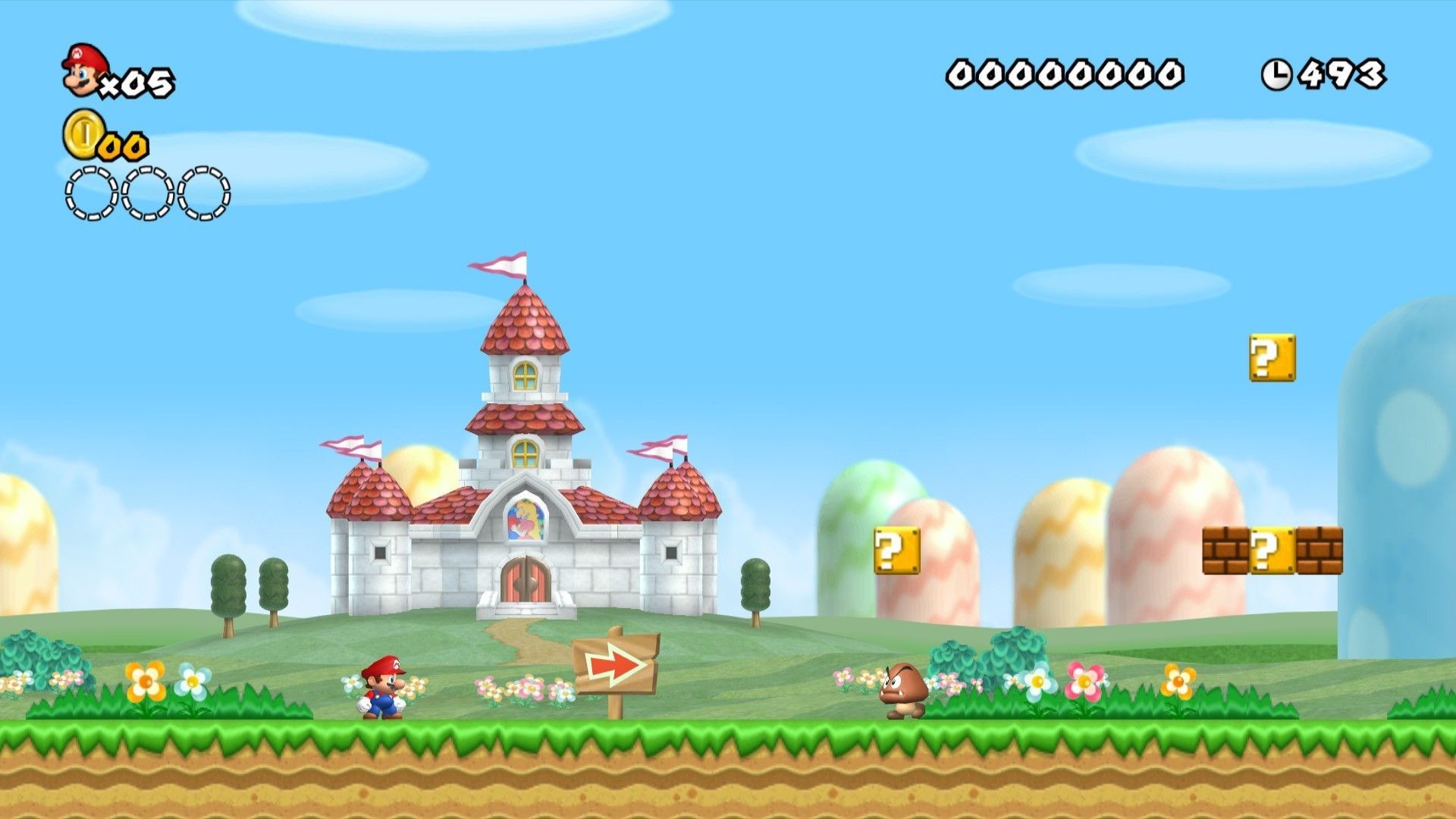 Mushroom Kingdom New Super Mario Bros Wii Wallpaper