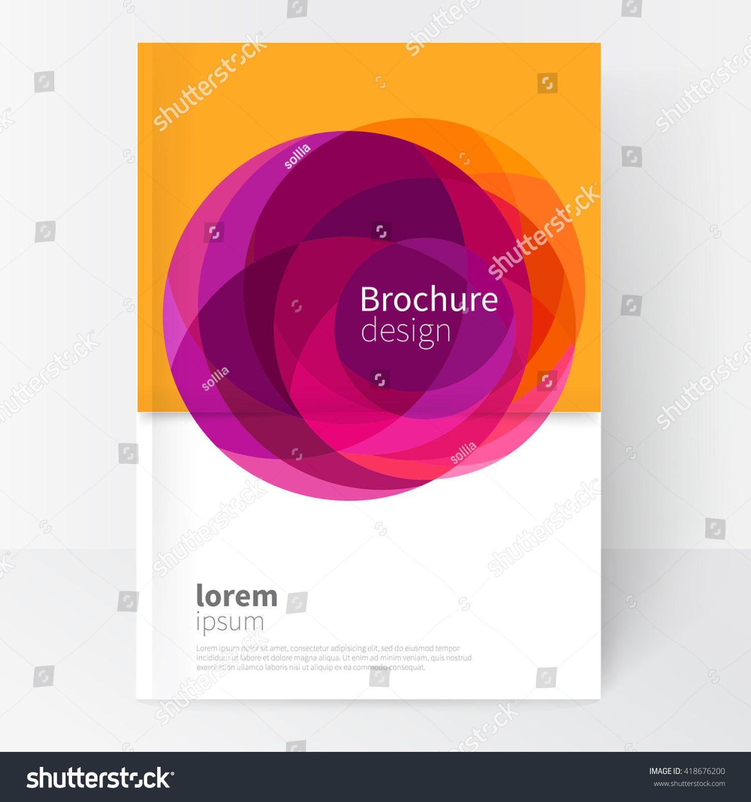Vector Abstract Business Brochure Annual Leaflet Cover