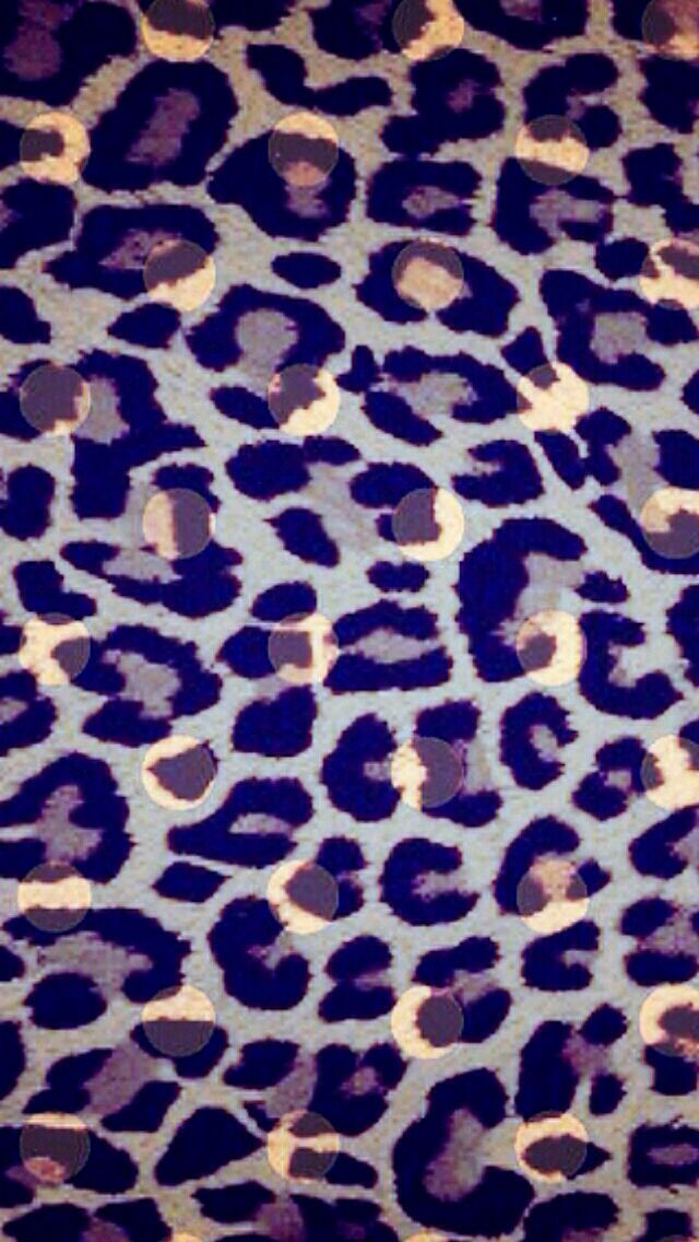 Leopard Print Wallpaper For iPhone Purple