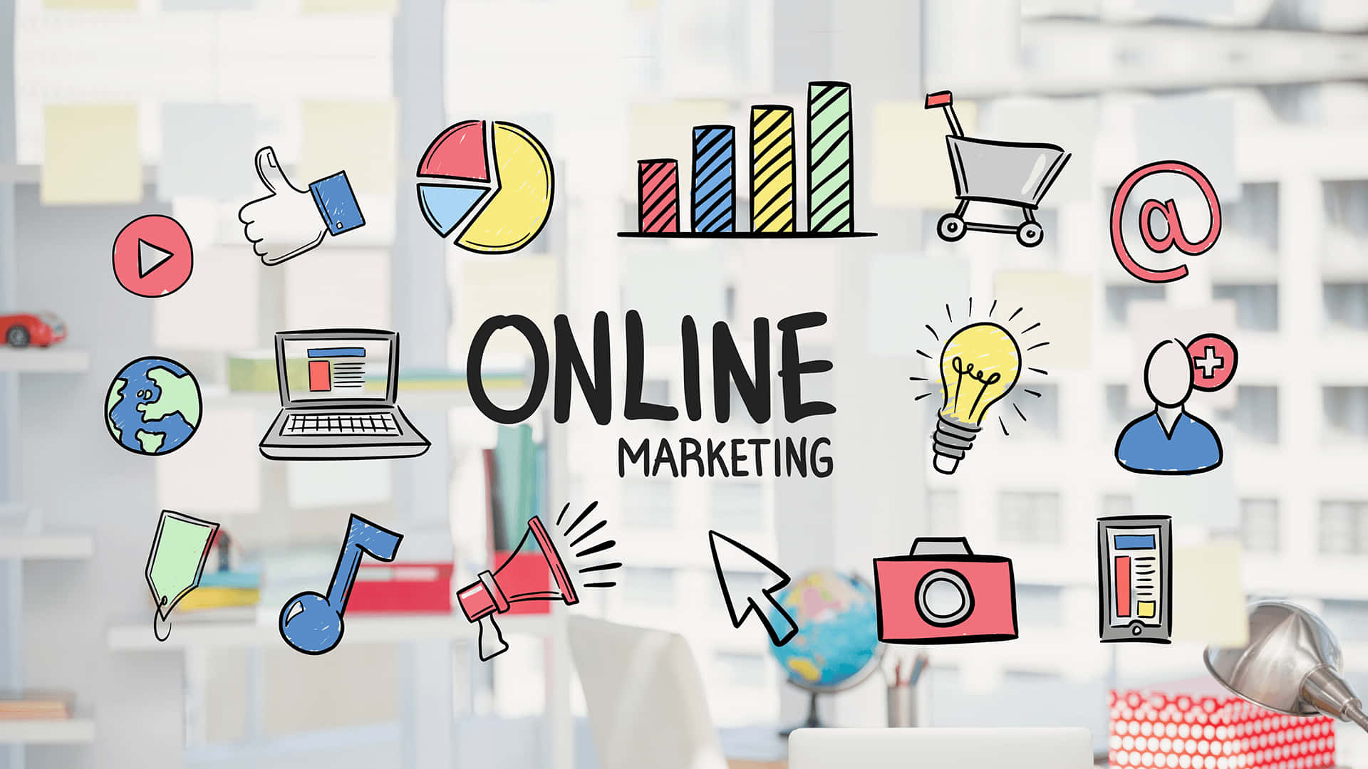Online Marketing Doodle Kyuvnlim23nvzn7w Wallpaper
