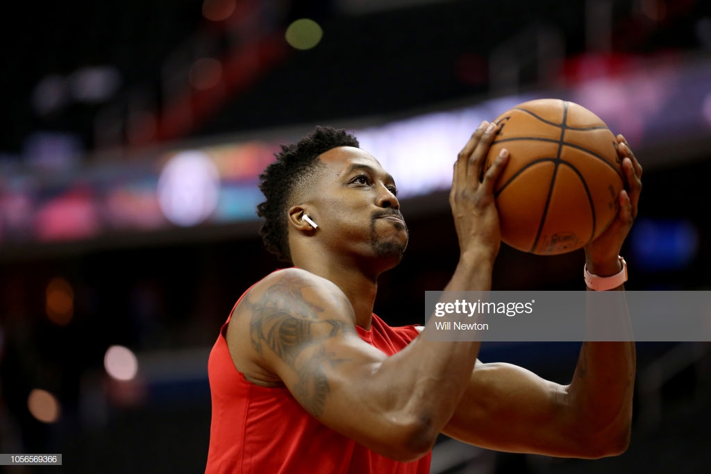 Dwight Howard Of The Washington Wizards Warms Up Before Game