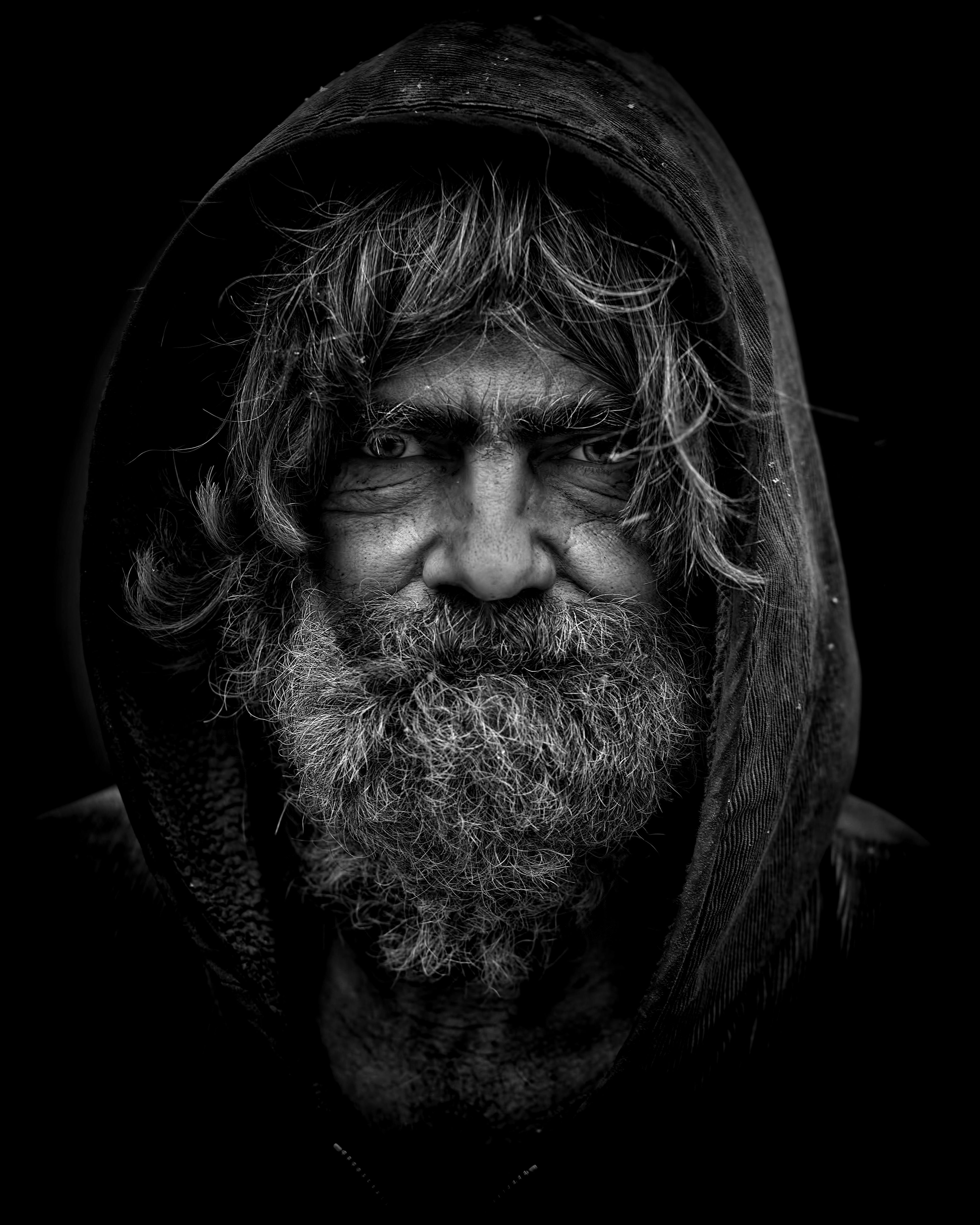 Black And White Portrait Wallpaper