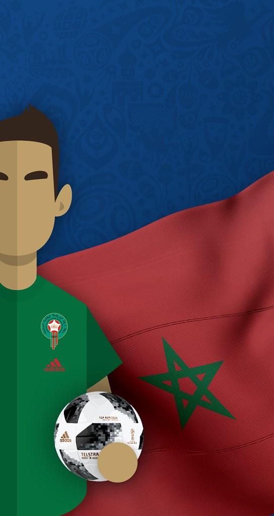 Team Morocco Football World Cup iPhone Wallpa