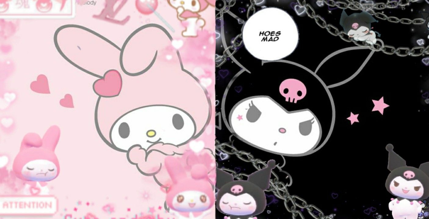 Kuromi and Melody PC Wallpaper Hello kitty iphone wallpaper My