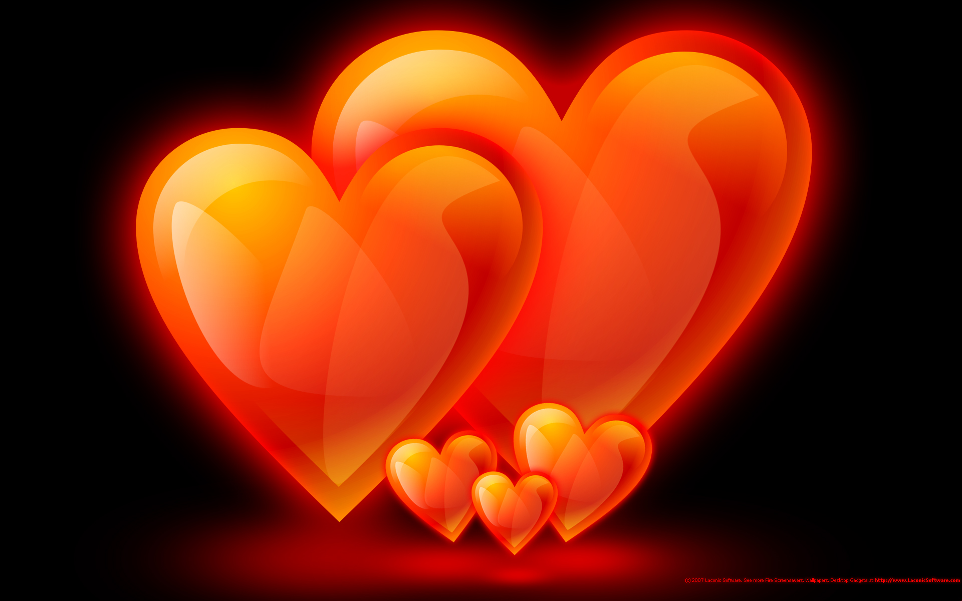 Cool Hearts With Flames Image