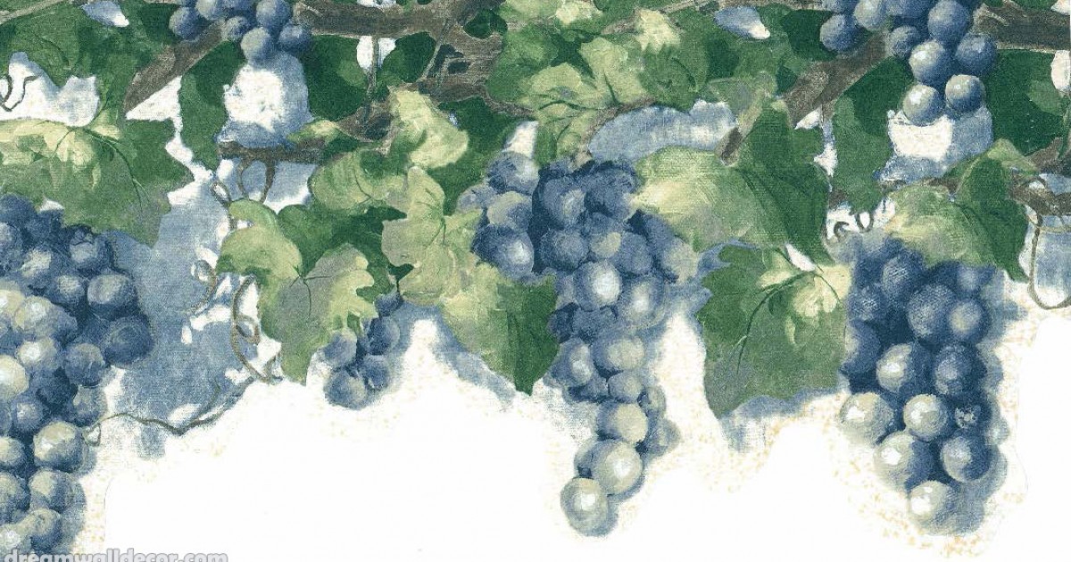 Free download Grapes Leaf Wallpaper Border [1200x630] for your Desktop