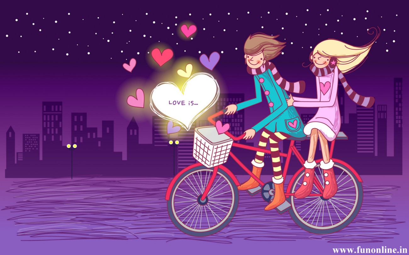 Pics Photos Cute Animated Love Wallpaper For Widescreen
