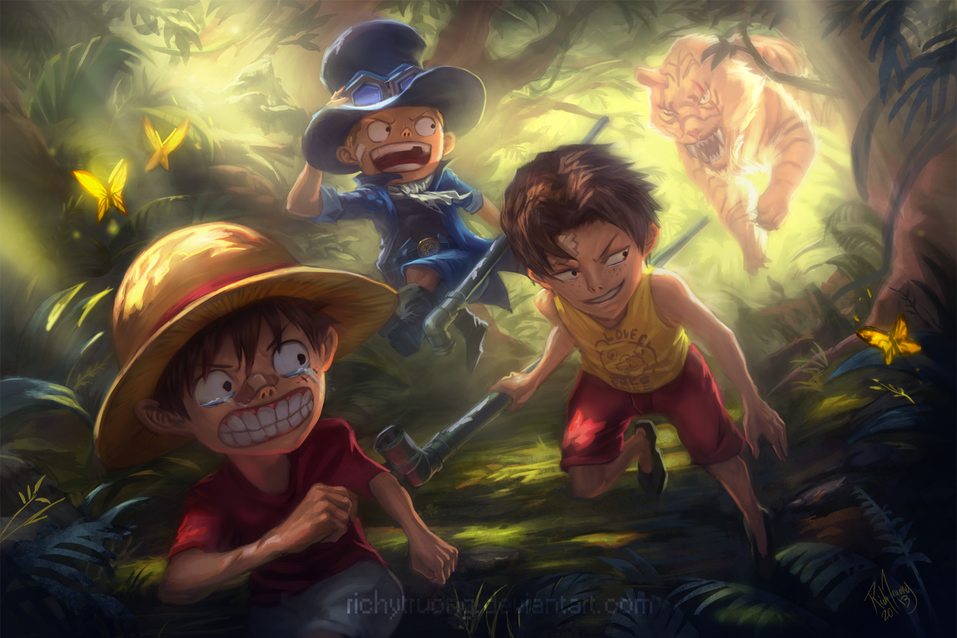 Luffy Ace And Sabo By Richy Truong