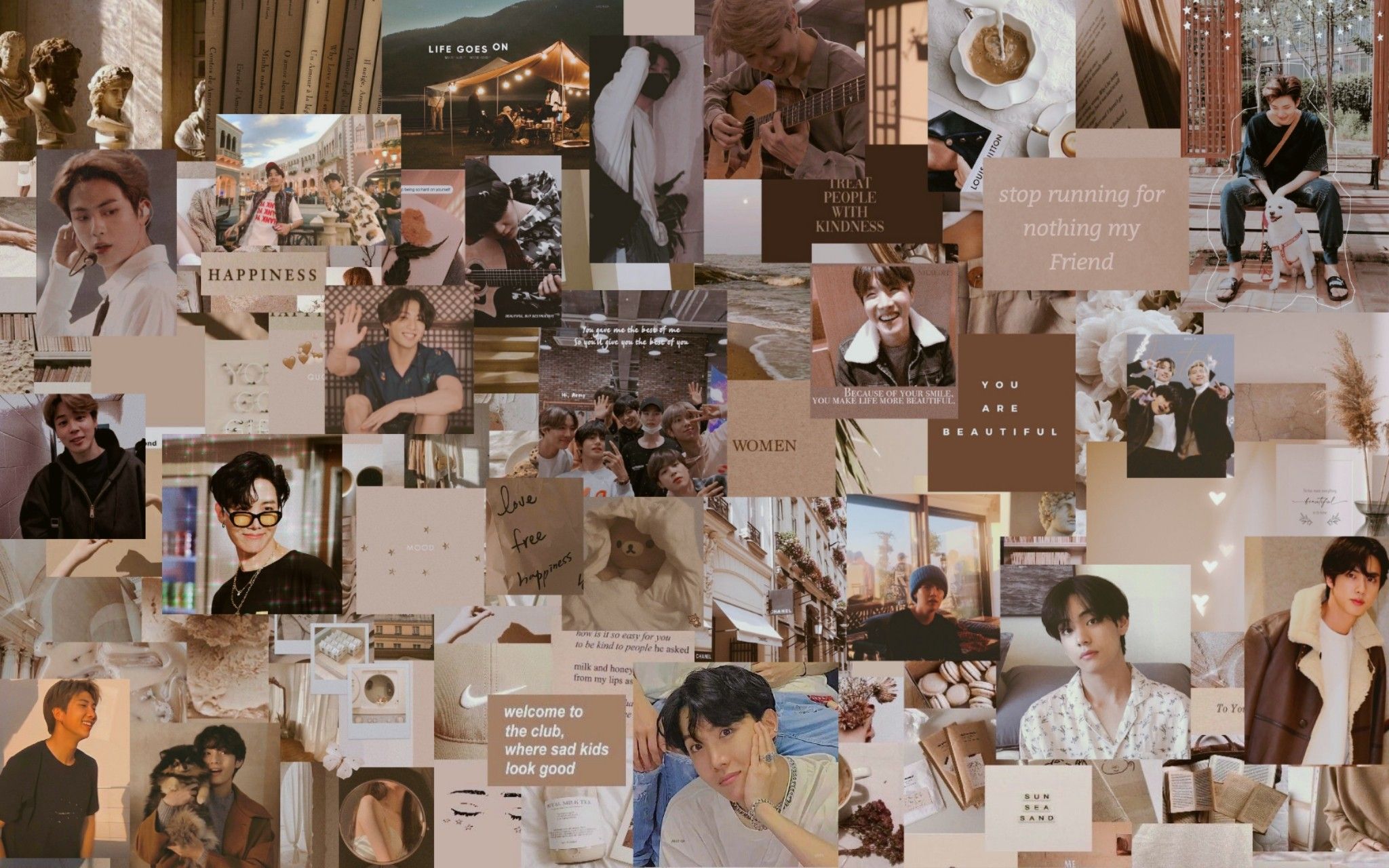 Bts Brown Aesthetic Wallpaper