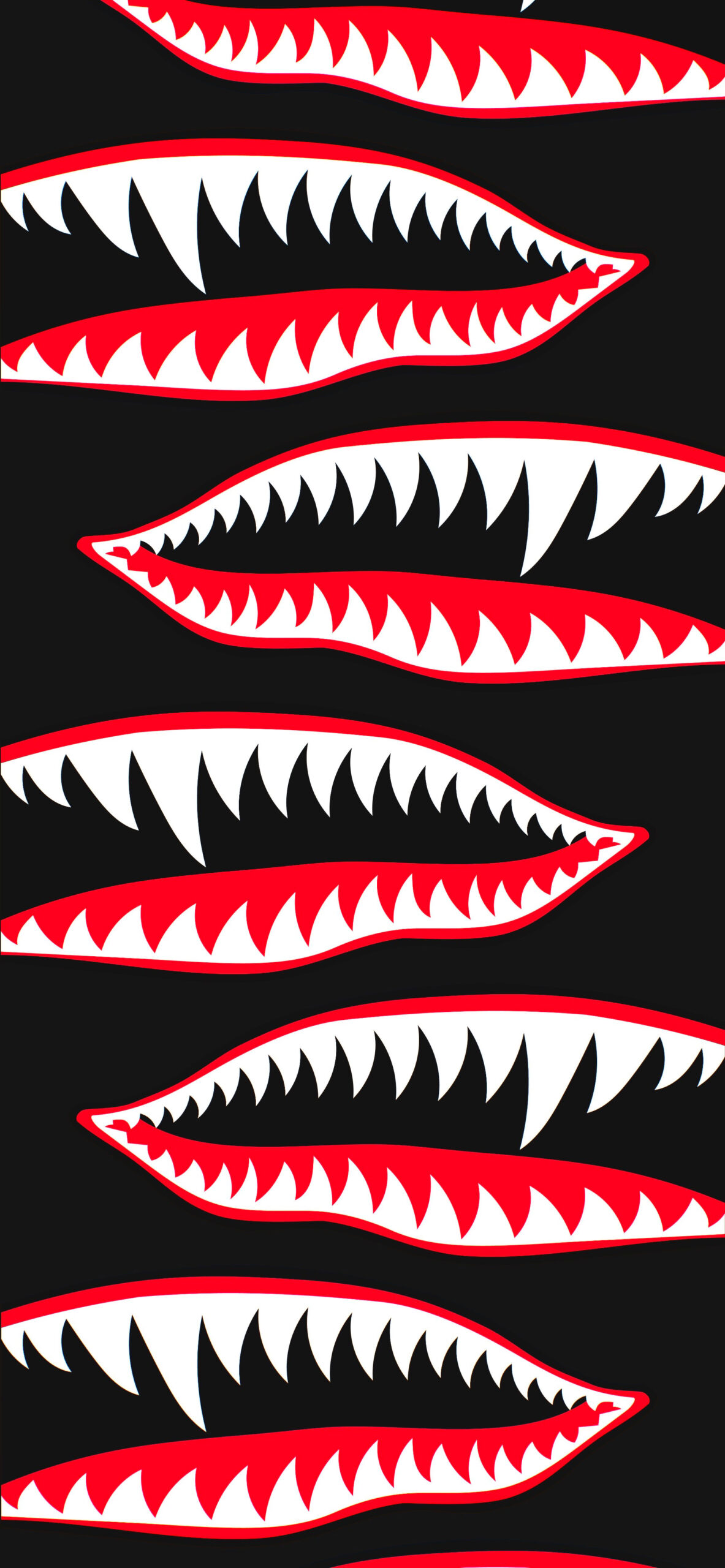 Fighter Plane Teeth Wallpaper Bape Shark Black