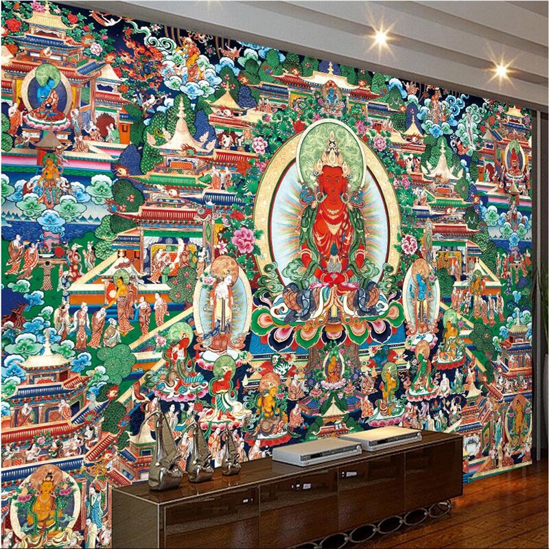 Best Deal 96fb3 Beibehang Thangka Temple Buddhist Mural Buddha
