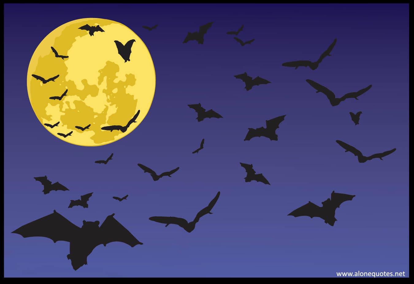 Halloween Symbol Bat In Sky Wallpaper