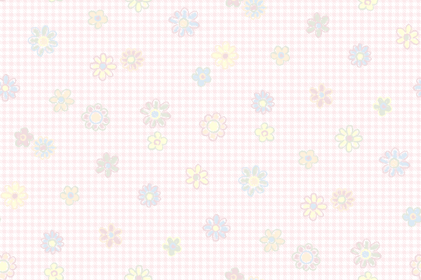 Gingham Check With Flowers Background Wallpaper