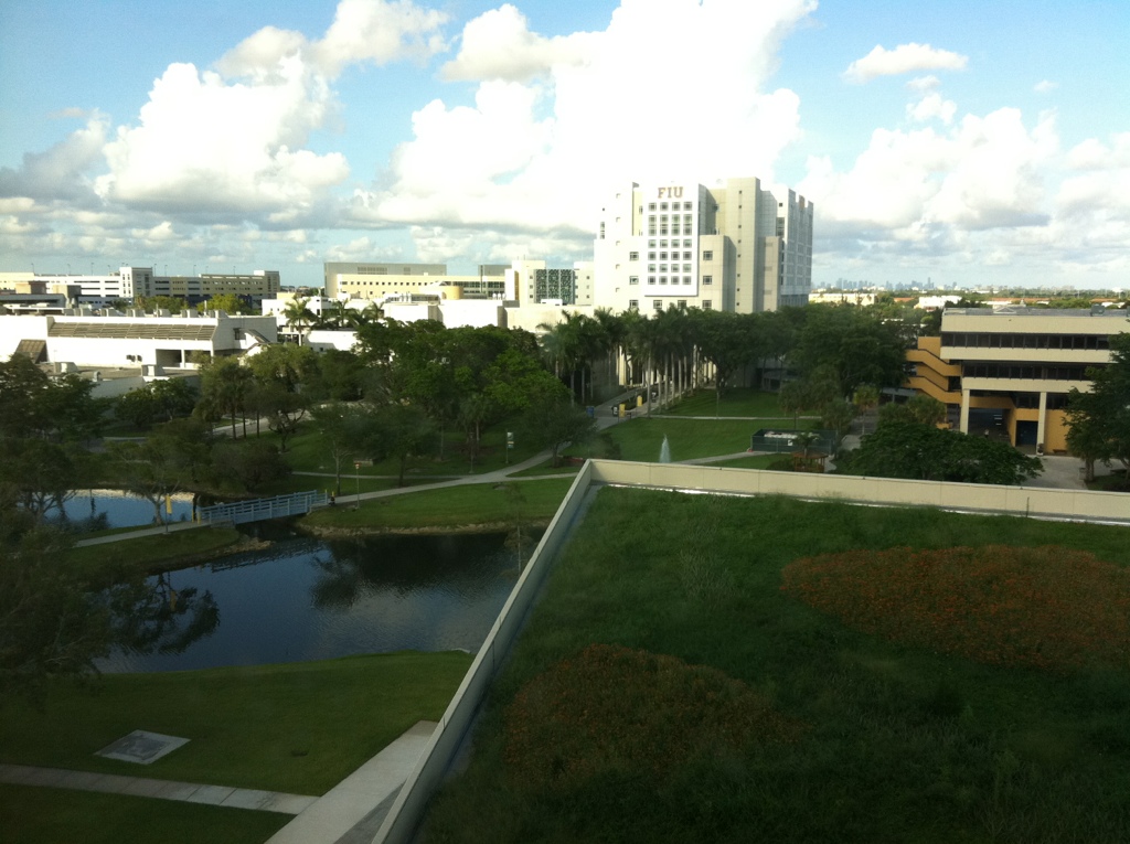 The Fiu Campus With Downtown Miami Skyline In Background