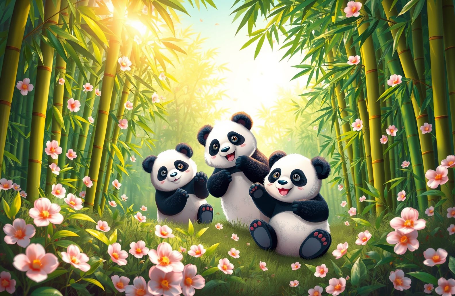 Cute Panda Background