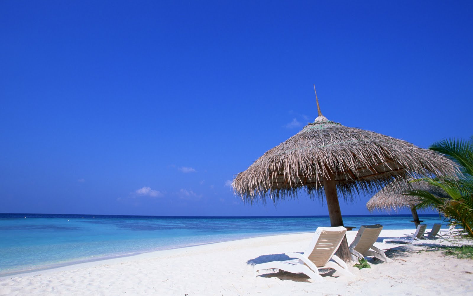 Maldives Beach Chairs Wallpaper Which Is Under The
