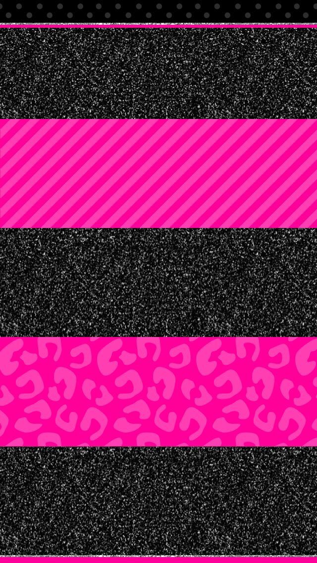 Wallpaper Pink And Black Sparkle Pretty