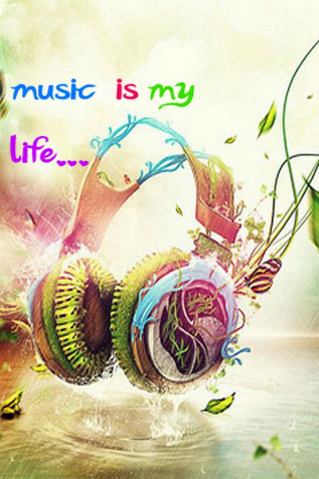 Music Is My Life Background For Your iPhone