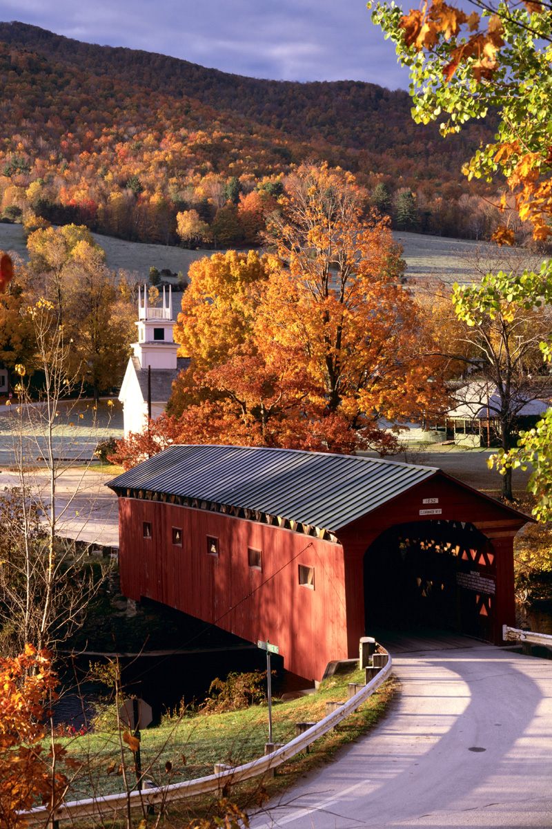 Arlington Vermont Bridges Buildings And Landmarks Wallpaper Image