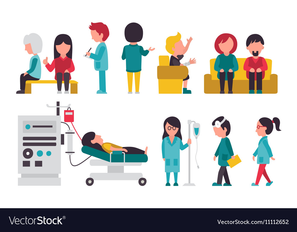 Free download Medical Staff Flat Isolated On White Background Vector