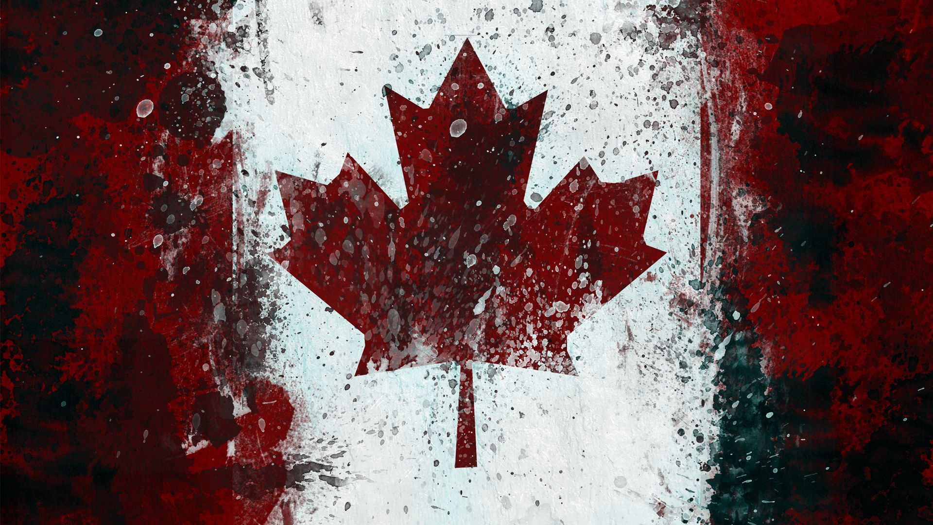 Wallpaper Canada Flag Art Desktop Geekery