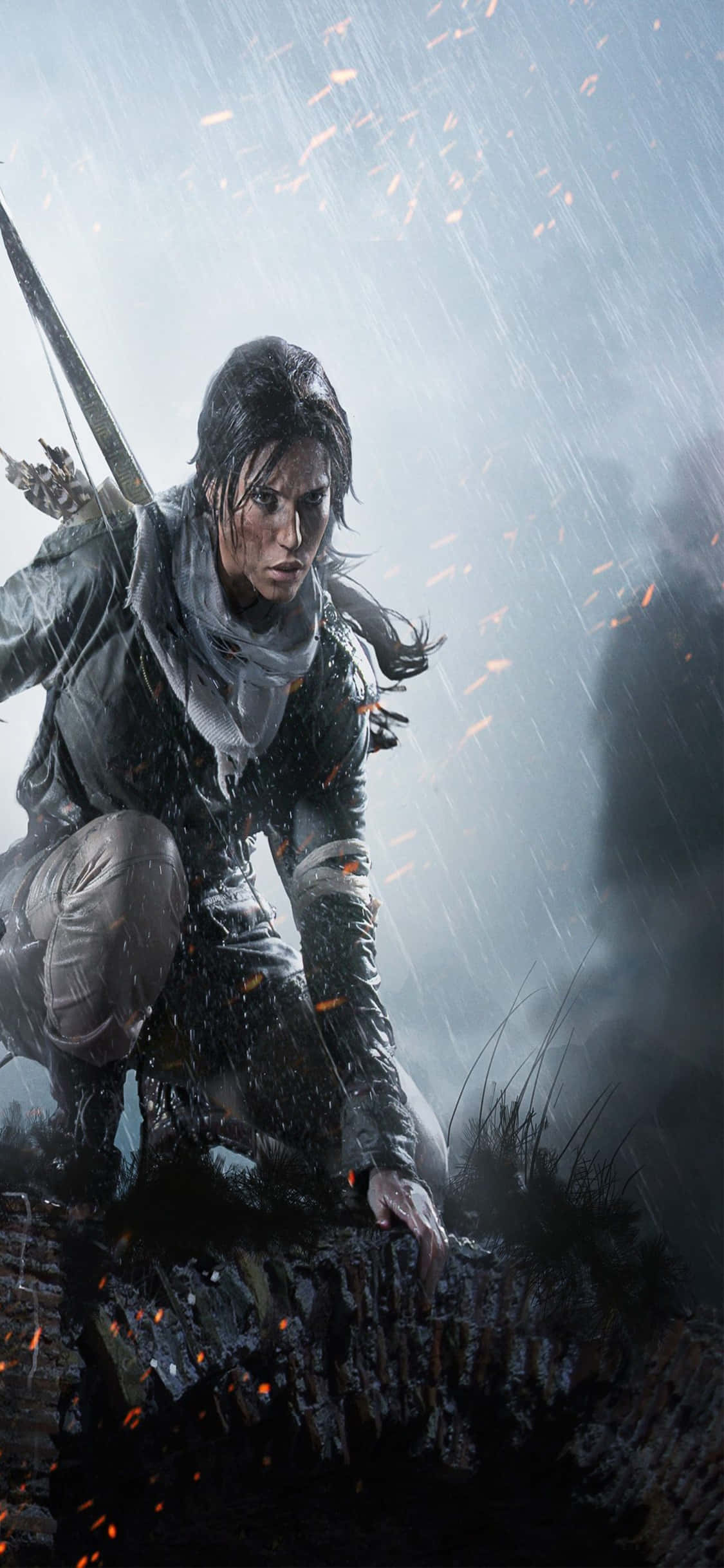 iPhone X Rise Of The Tomb Raider Background Wallpaper
