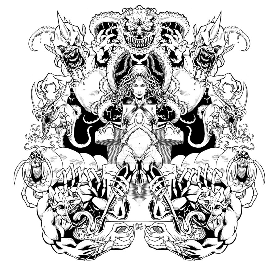 Goblin Queen Symmetry Inks By Robertdanielryan