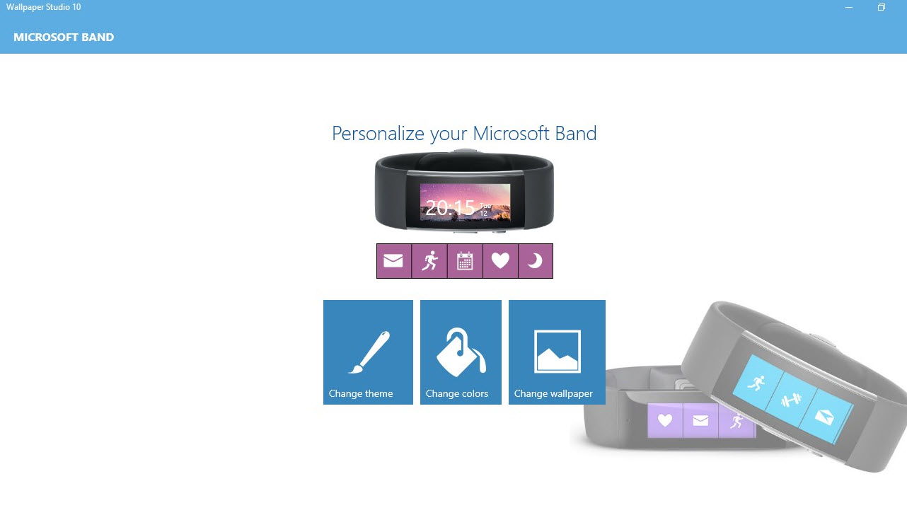Wallpaper Studio Offers Microsoft Band Screen Support