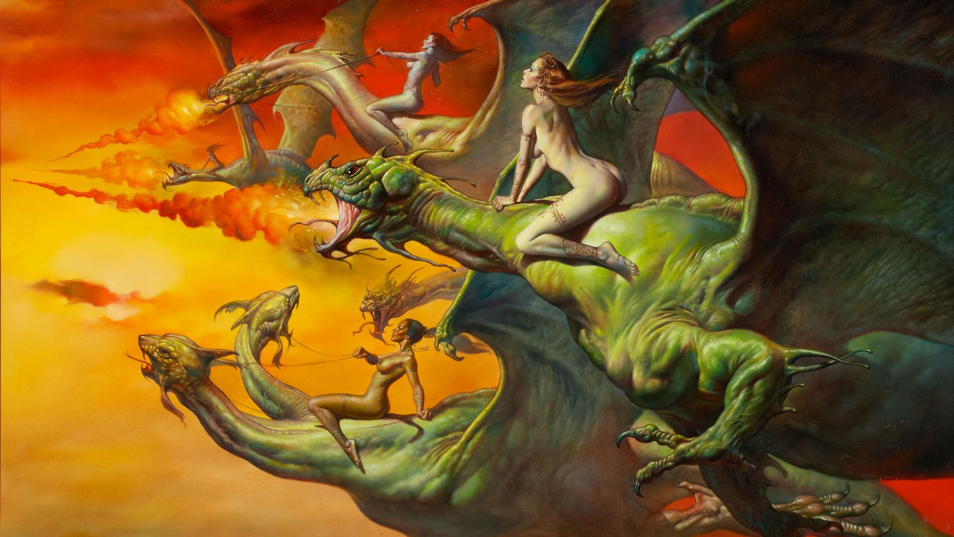 Dragons Fantasy Art Boris Vallejo HD Wallpaper Of Wild Animal