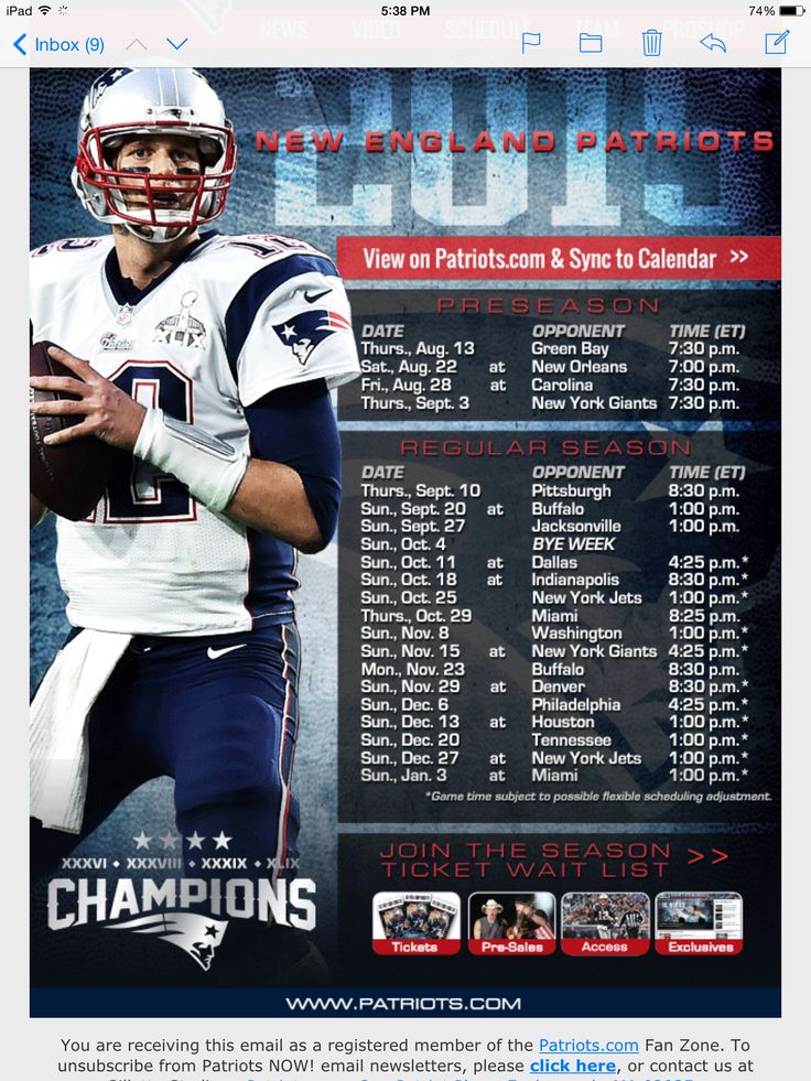 Patriots Schedule Related Keywords Suggestions