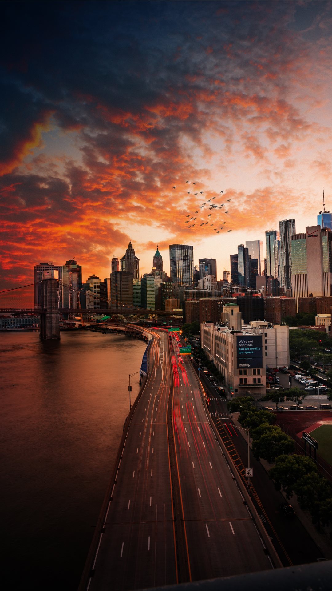 Manhattan Bridge iPhone Wallpaper