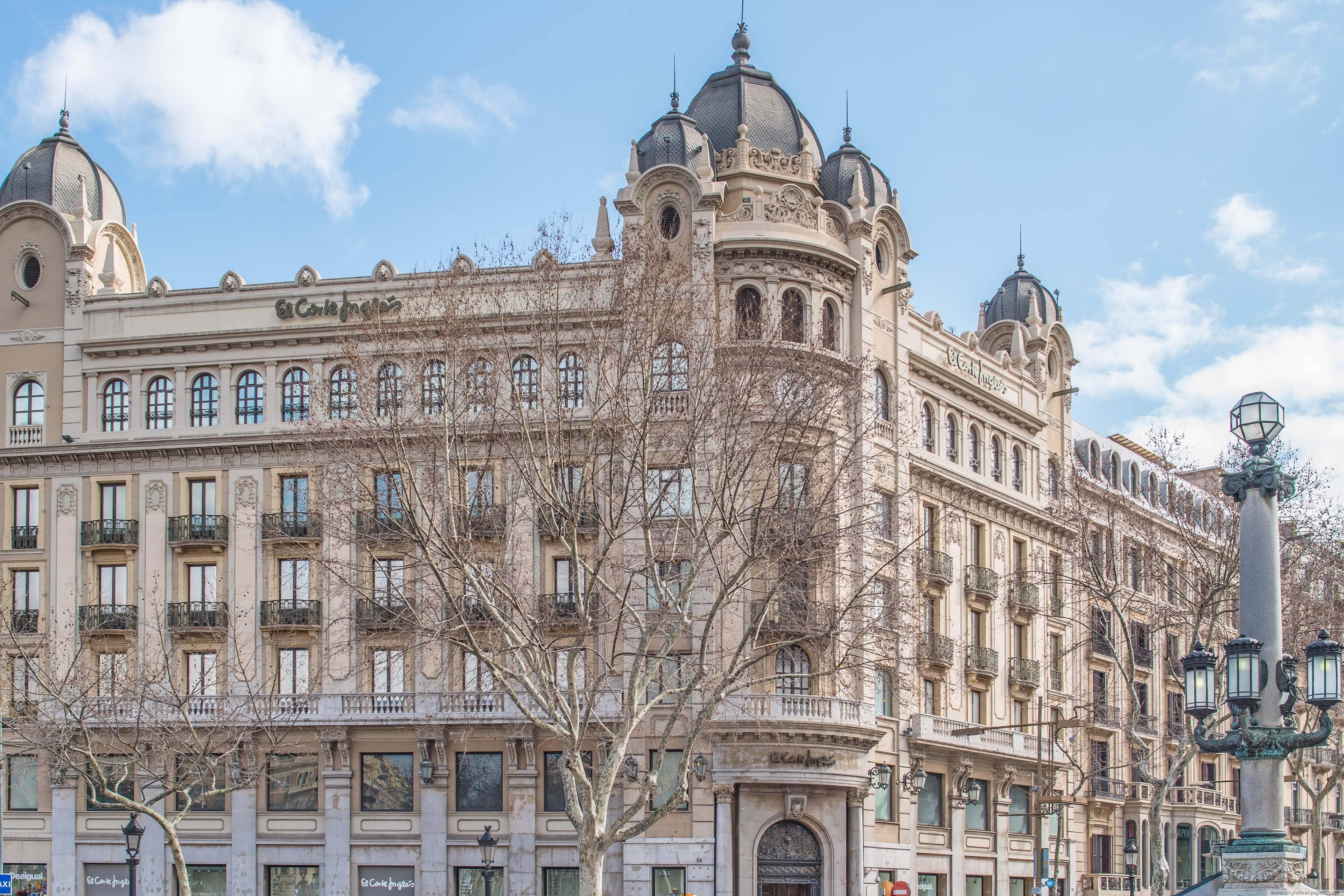 The English Court Building In Barcelona City Wallpaper
