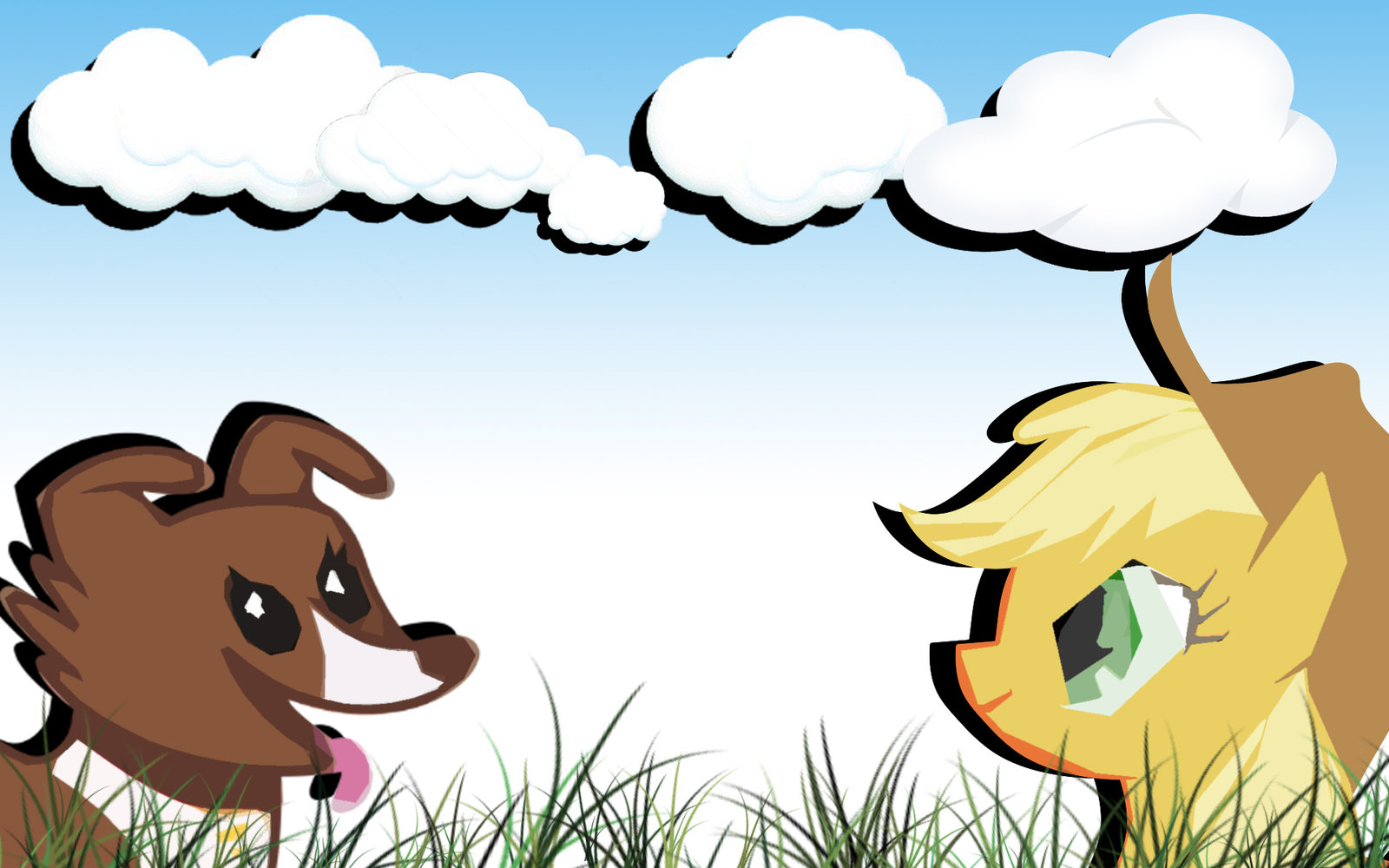Little Pony Friendship Is Magic Dog Winona Applejack Wallpaper