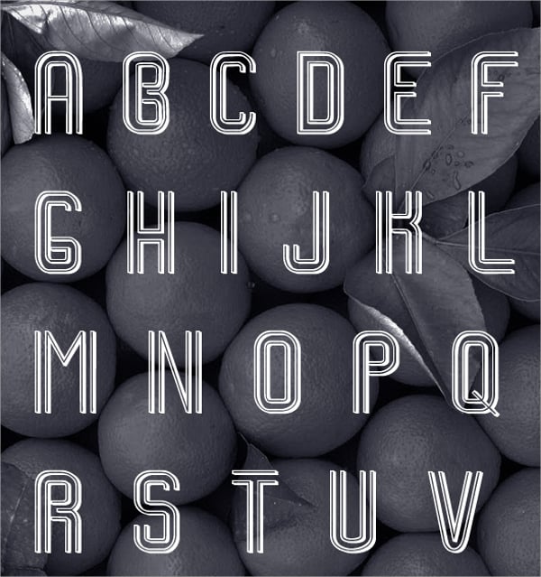 this highly popular line 3d font are 3d outlines where each alphabet