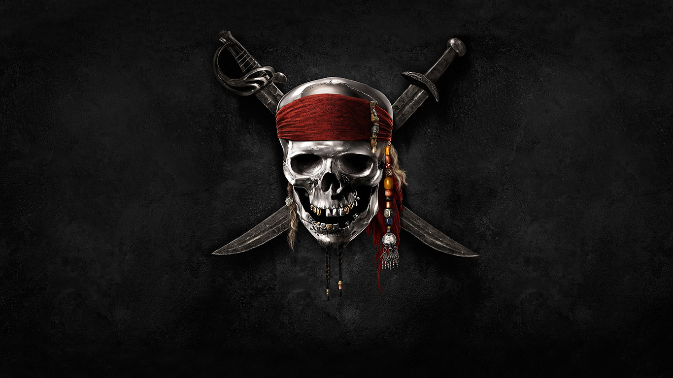HD Background Pirates Logo Pirates of the Caribbean Skull